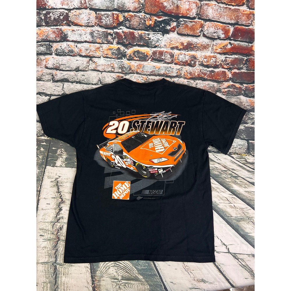 Tony Stewart 20 Home Depot NASCAR Racing Shirt Winners Circle Black Mens Medium